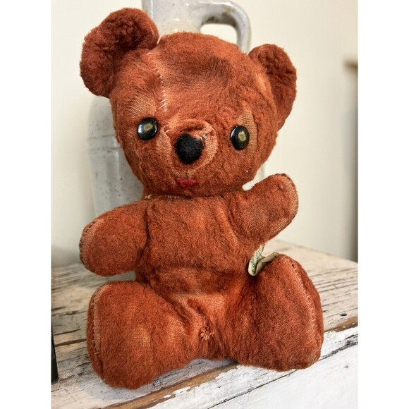 Antique 1950’s Cubbi Gund Hand Stitched Cinnamon Color Teddy Bear 9” Rustic - Picture 3 of 8